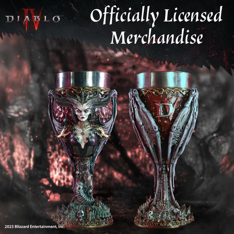 Nemesis Now Diablo IV Lilith goblet, presentación destacada para vitrina o estantería