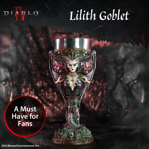 Nemesis Now Diablo IV Lilith goblet, uso diario elegante para bebidas y exhibición