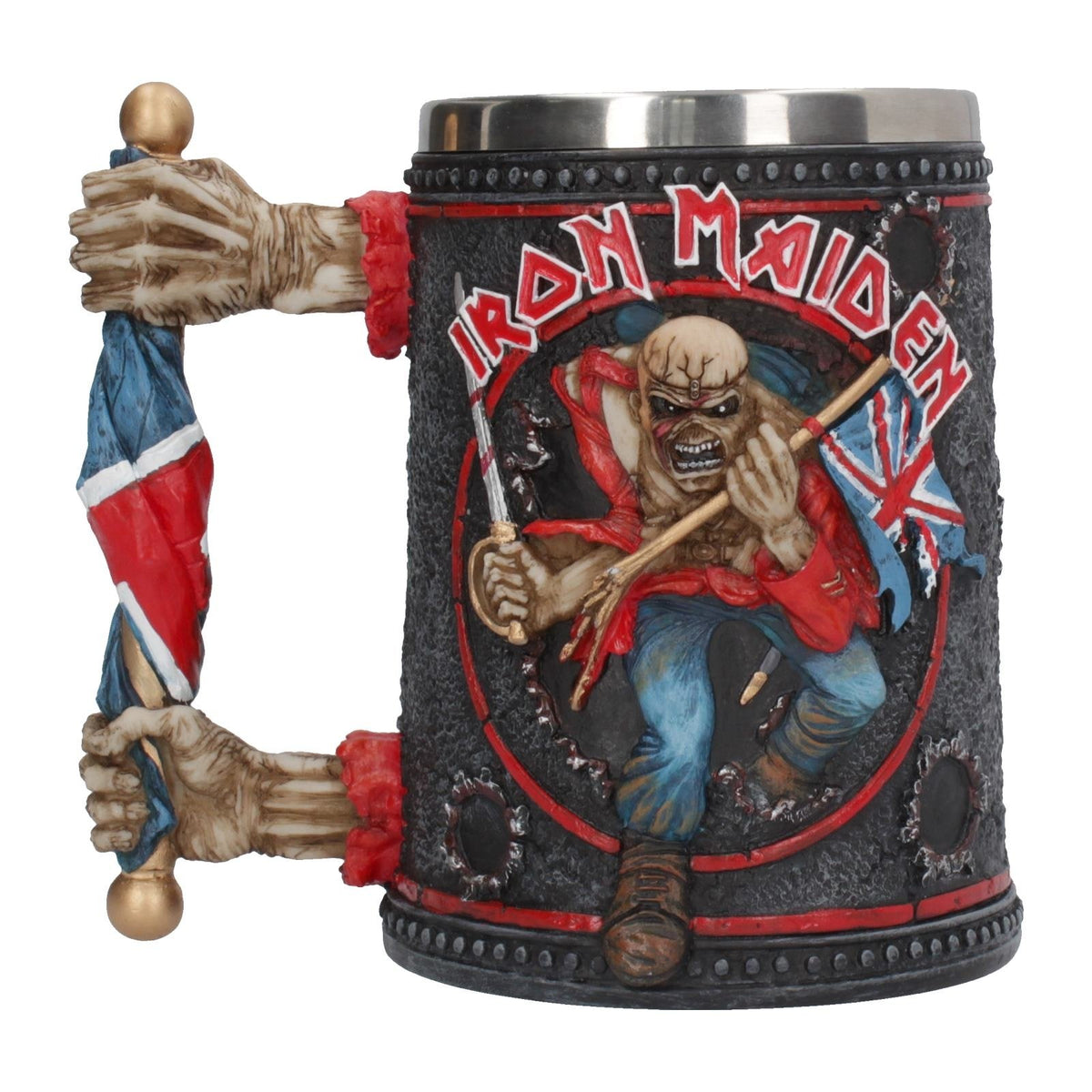 Jarro Nemesis Now con Eddie The Trooper, diseño icónico para coleccionistas.