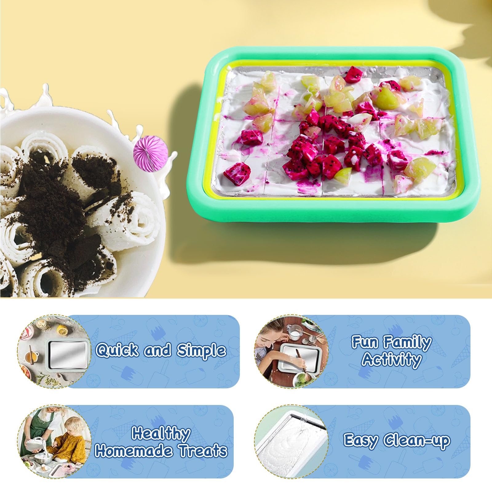 Nenkarn mini máquina helado enrollado uso facil para toda la familia.
