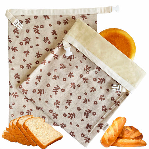 NEOHANA bolsas para pan cera 2-pack, para conservar pan fresco