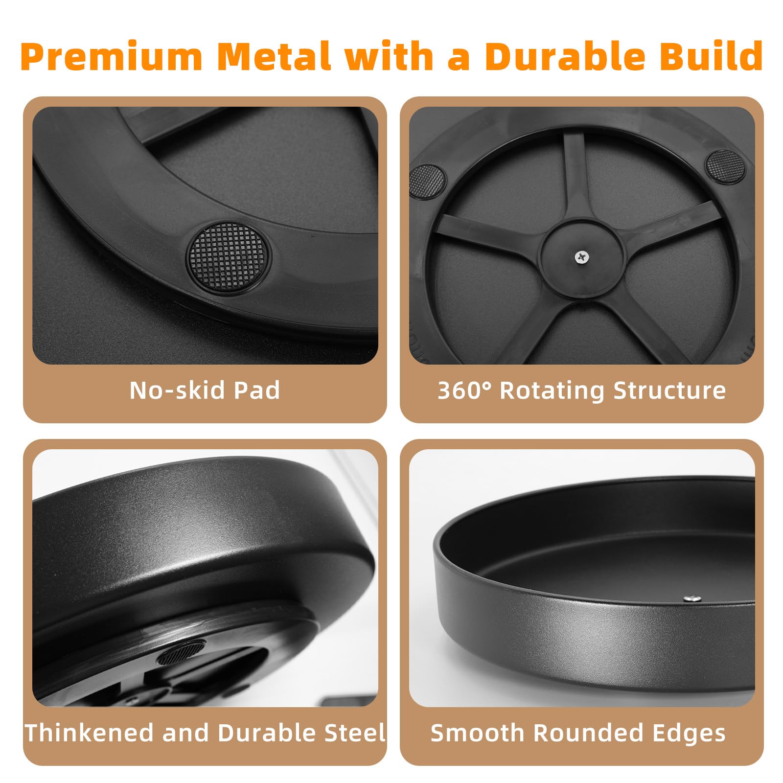 Neotidy diseño moderno, organizador circular negro para cocina.