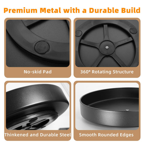 Neotidy diseño moderno, organizador circular negro para cocina.