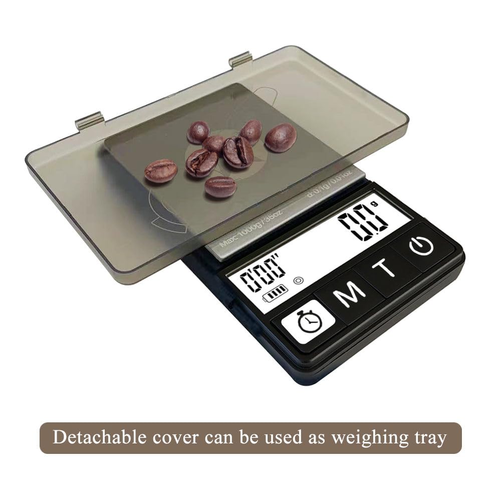 NEOWEIGH Escala de 0,1 g para ajustar dosis con gran precisión en espresso.