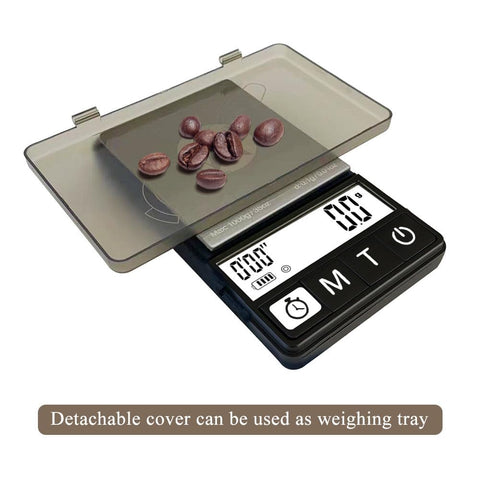 NEOWEIGH Escala de 0,1 g para ajustar dosis con gran precisión en espresso.