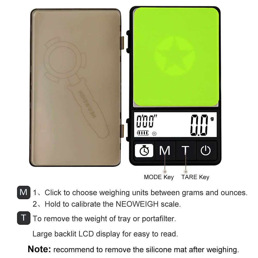 NEOWEIGH Escala con tapete de silicona para mayor adherencia y protección.