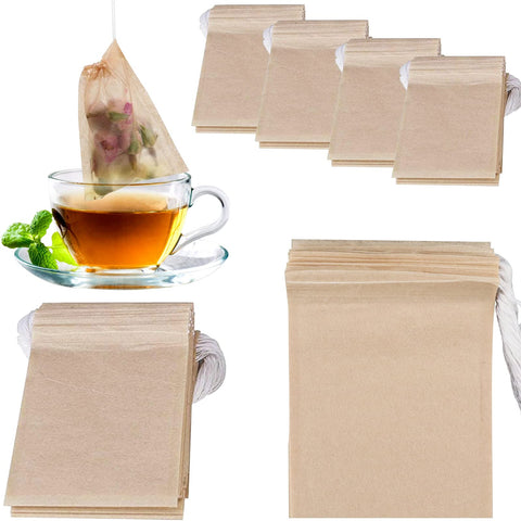 NEPAK bolsas desechables para té natural, filtro seguro para hojas sueltas y sabor limpio