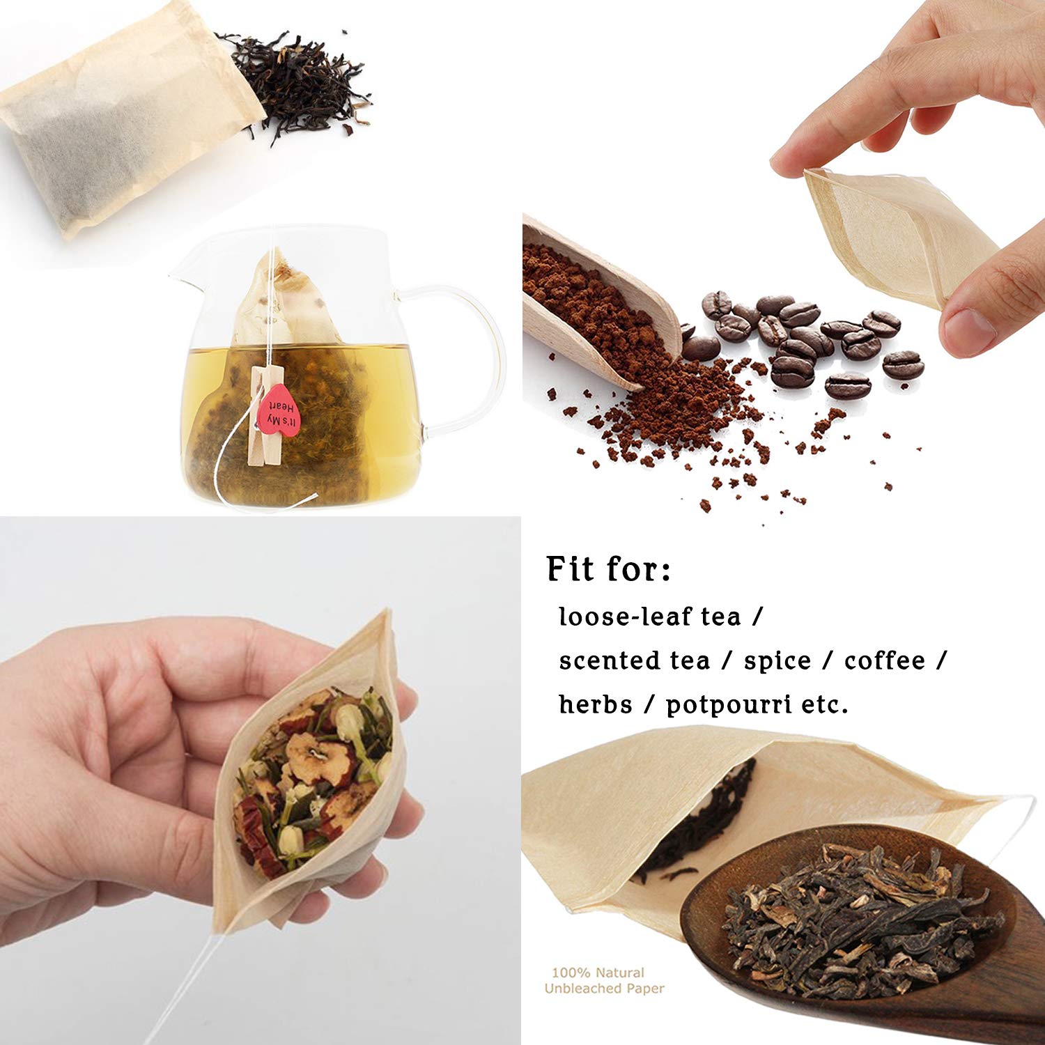 NEPAK filtro para té de hojas sueltas, infusionado sin residuos.