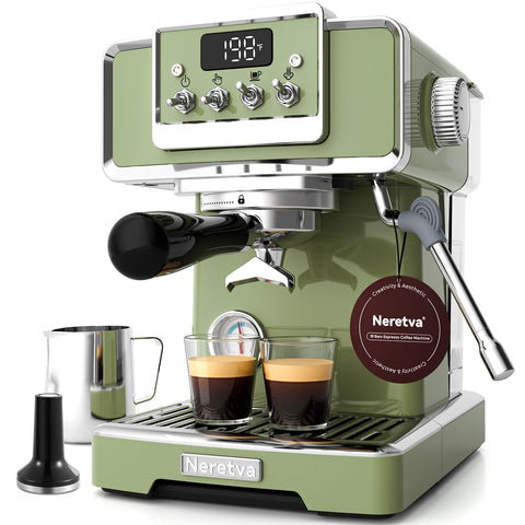 Neretva máquina espresso 58mm lista para casa, con extracción estable y crema atractiva.