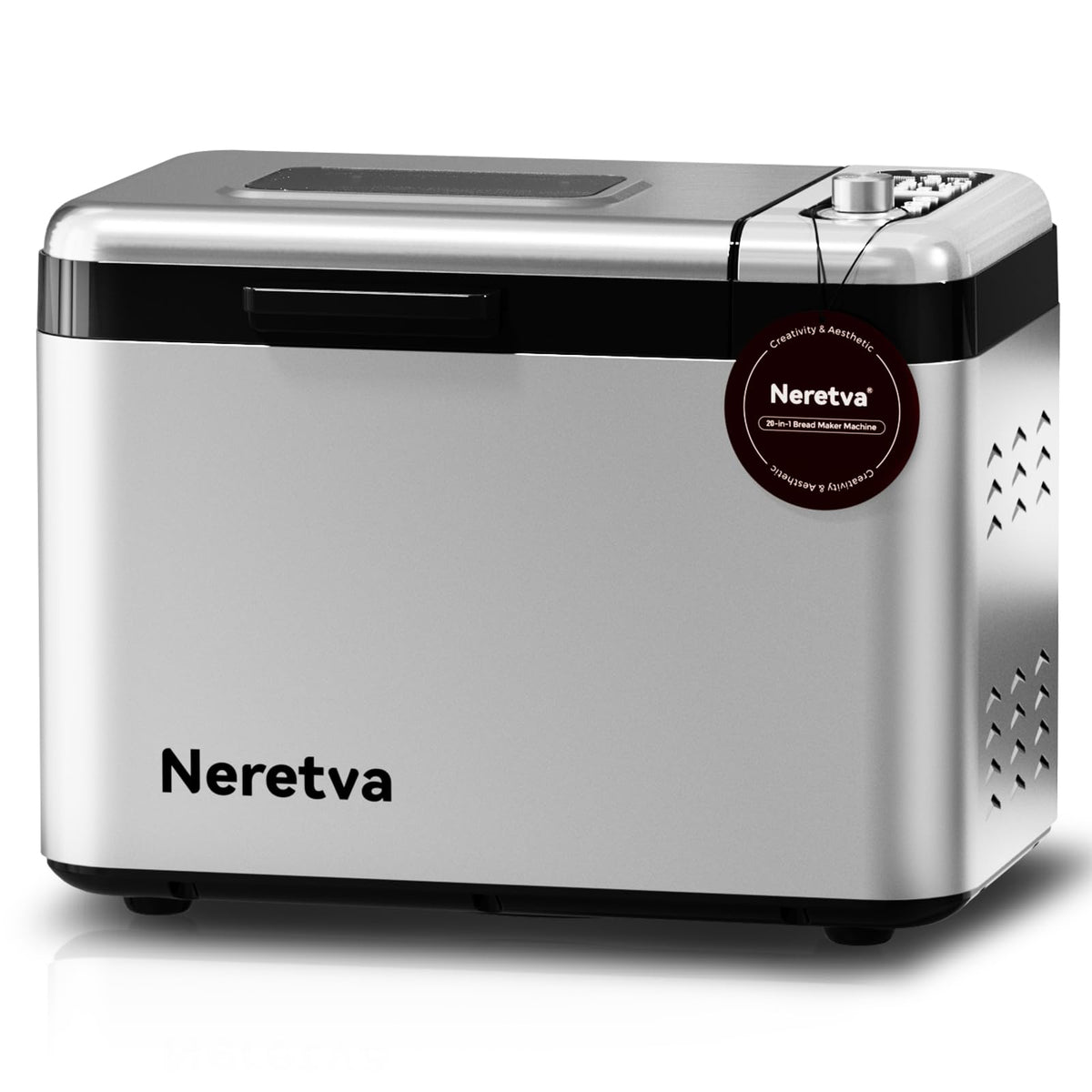 Neretva Panificadora con capacidad 3.3 lb para panes grandes, ideal para familias.