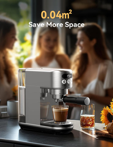 Neretva pantalla-led-para-barista-casero: guía visual para preparar espresso en casa.