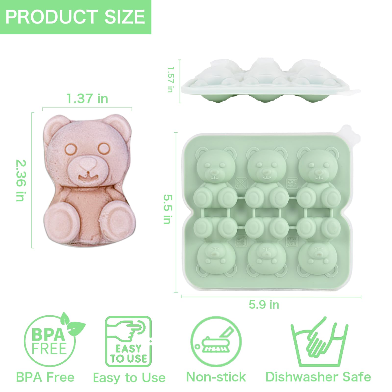 Nerien cubos de oso para whisky: enfriamiento slow y agradable