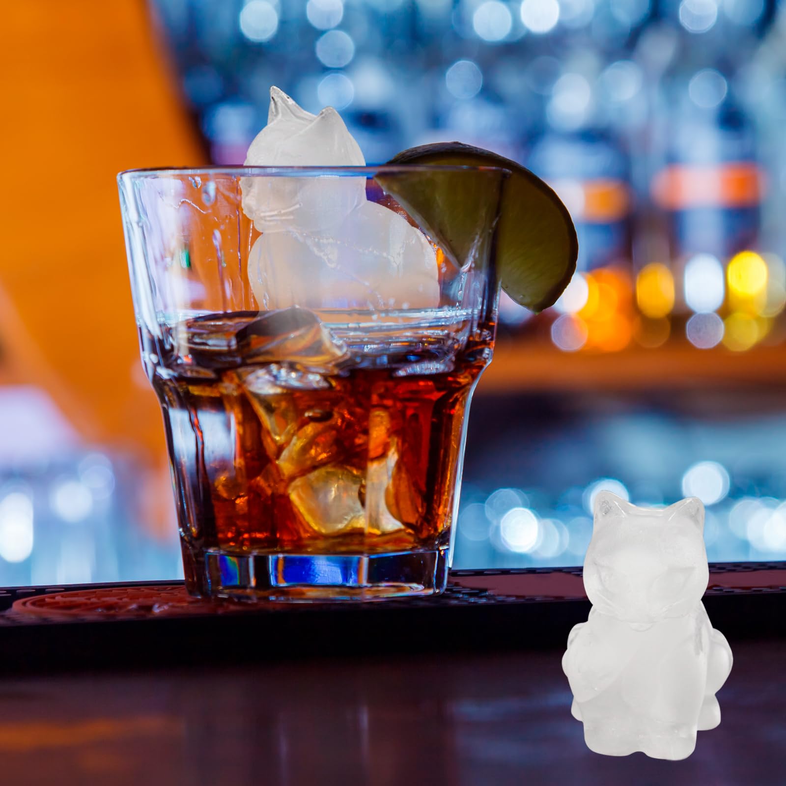 Nerien molde hielo gato uso múltiple para bebidas y postres.