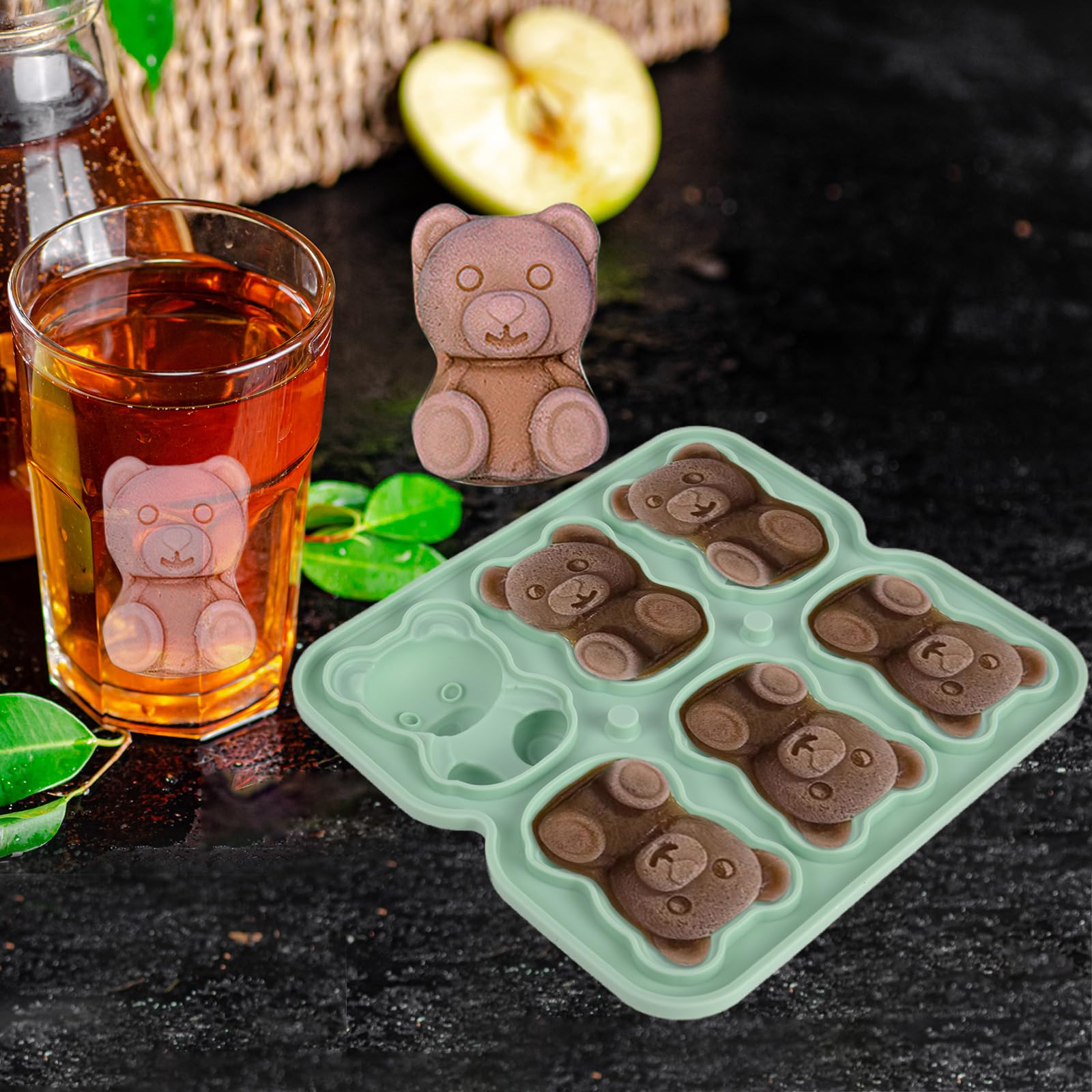 Nerien usos múltiples oso de hielo: postres y bebidas en un solo molde