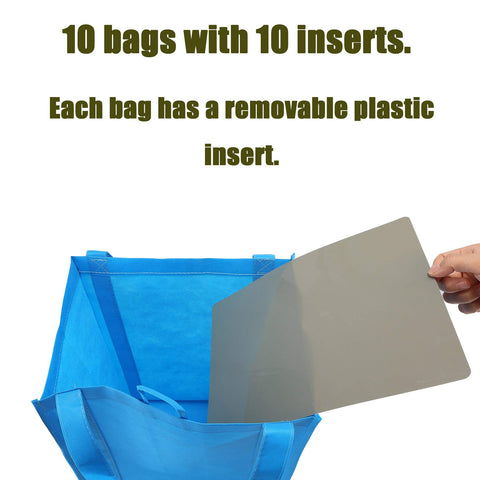Bolsas NERUB con base reforzada para soporte estable al llenar.