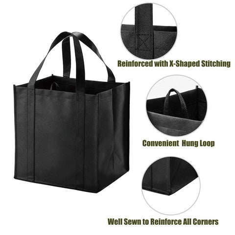 Bolsas Nerub de compra tamaño 13x10x15 pulgadas para mayor capacidad.