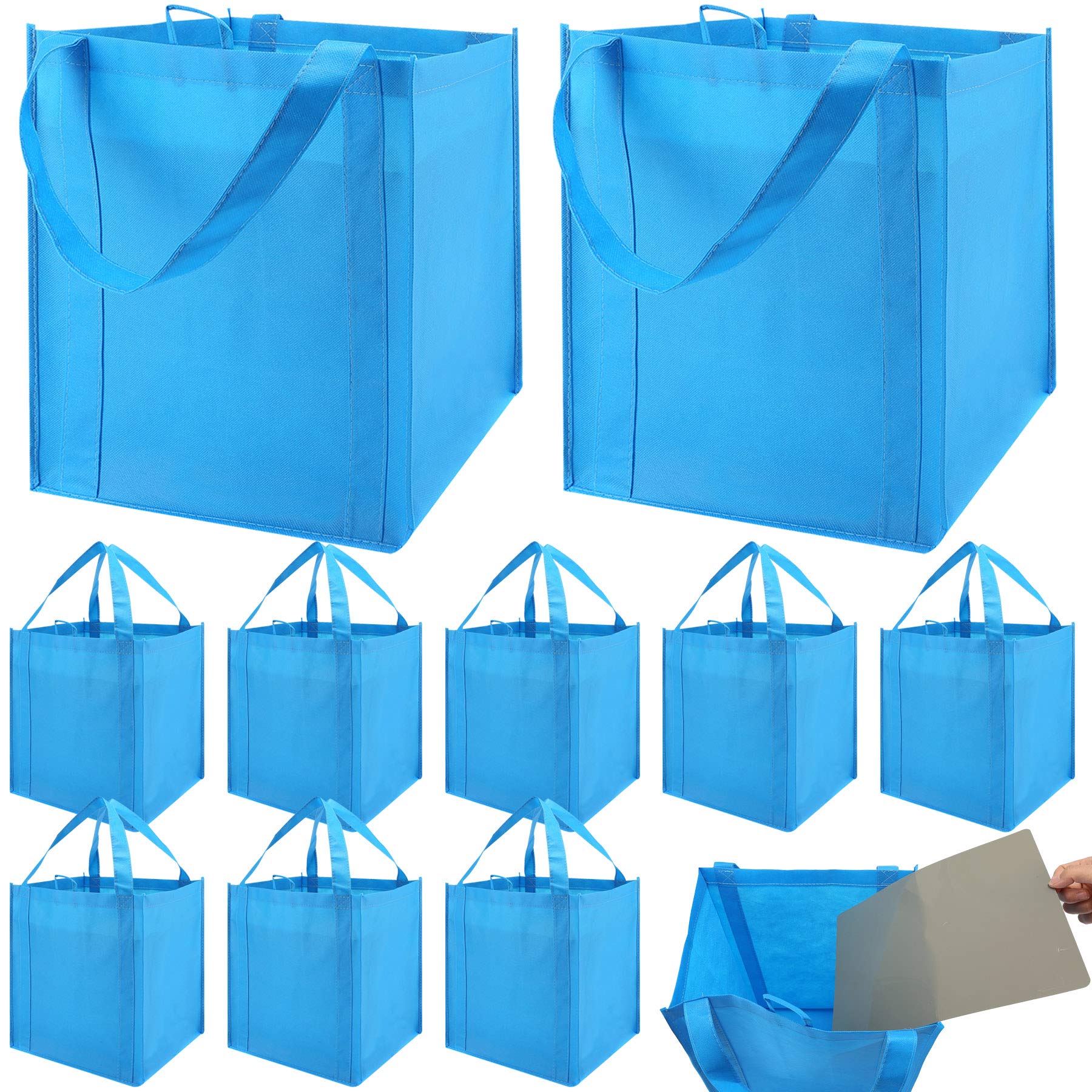 NERUB conjunto de 10 bolsas de compra reutilizables con gran capacidad para el supermercado.
