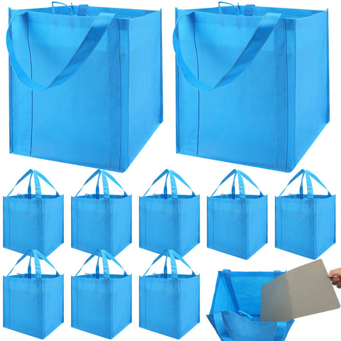 NERUB conjunto de 10 bolsas de compra reutilizables con gran capacidad para el supermercado.