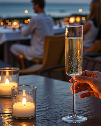Nervure copas brindis plástico regalo elegante para celebración
