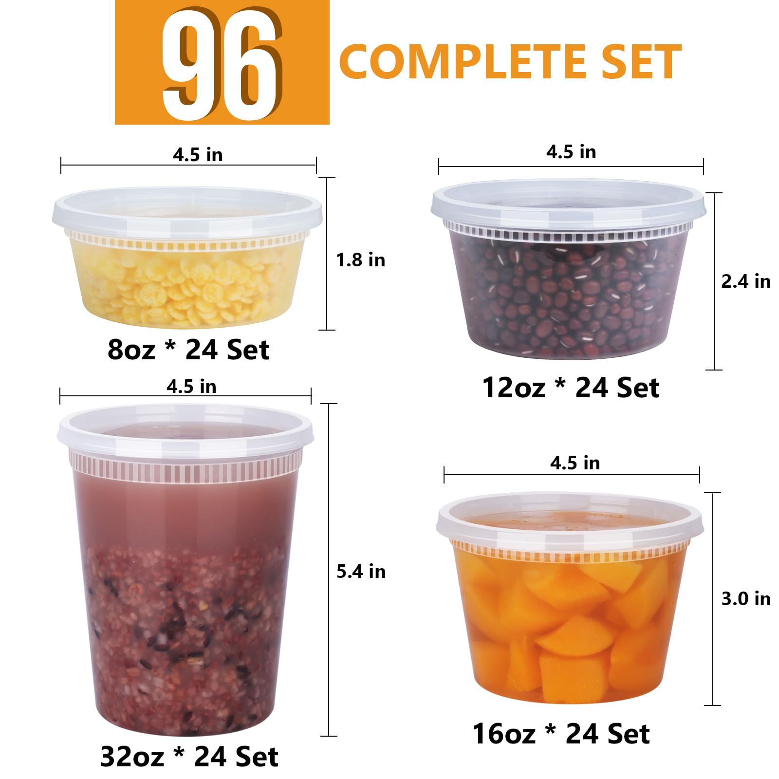 NESCCI contenedores deli 16 onzas con tapa, perfecto para comidas equilibradas
