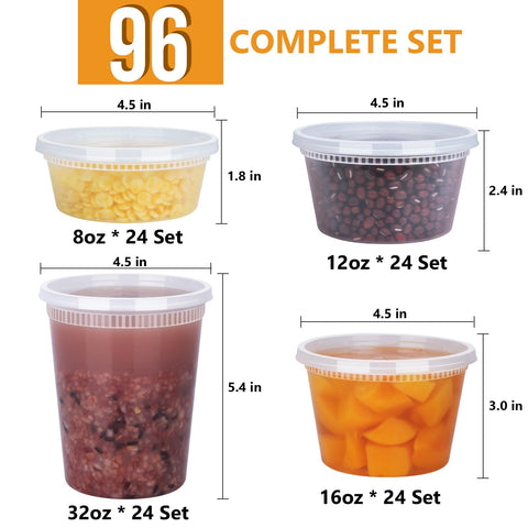 NESCCI contenedores deli 16 onzas con tapa, perfecto para comidas equilibradas