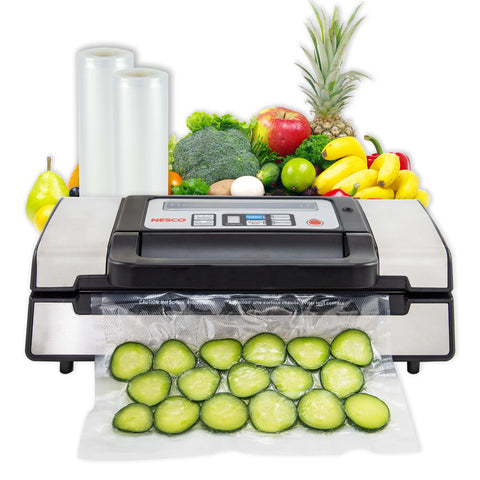 NESCO Nesco Deluxe VS-12: vista frontal del sellador al vacío para almacenamiento eficiente