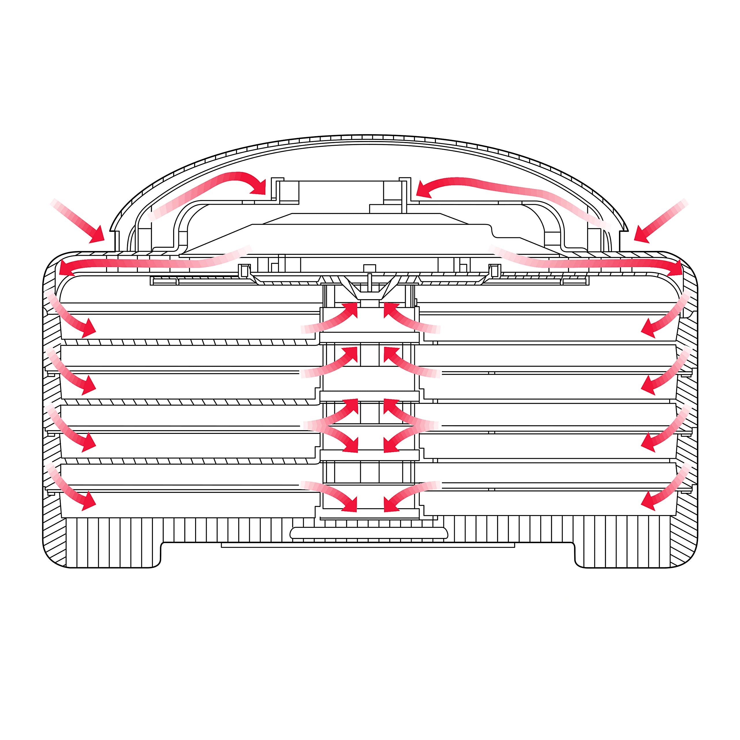 Diseño ampliable a 12 bandejas para Nesco FD-61