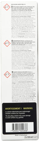 Dos paquetes de 100 ml Nespresso, opción rápida para descalcificar regularmente.