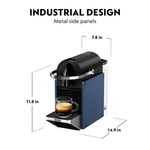 Nespresso Pixie: detalle tapa, acabado de metal sólido para mayor durabilidad.