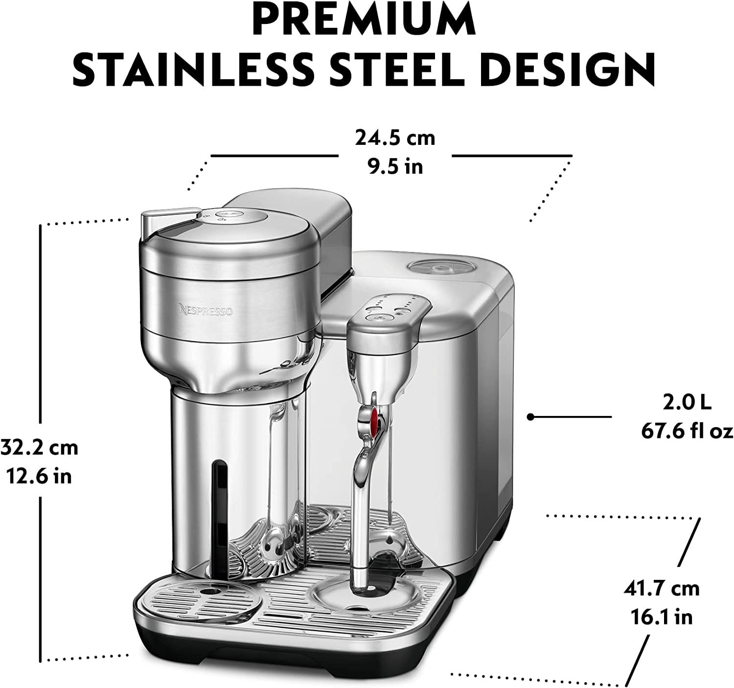 Nespresso Vertuo Creatista expulsa cápsulas usadas automáticamente para mayor limpieza.