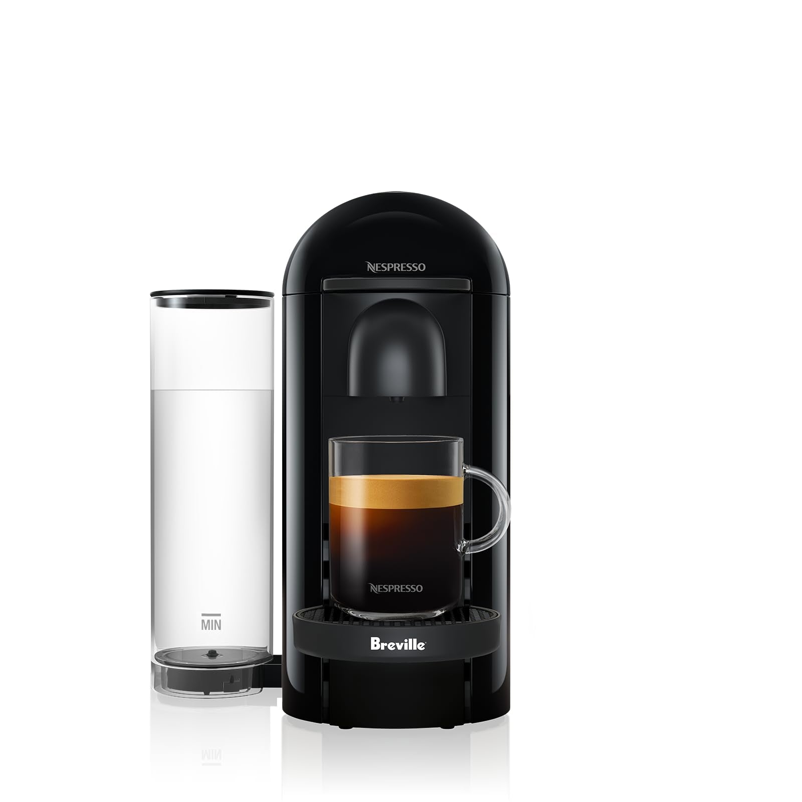 Cafetera Nespresso VertuoPlus Ink Black lista para preparar espresso y café rápido en casa.