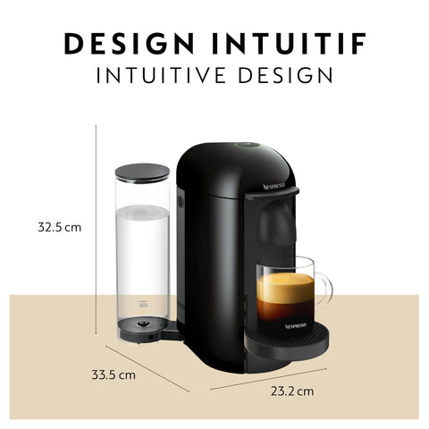 Diseño compacto de la VertuoPlus ayuda a ahorrar espacio en cocinas modernas.