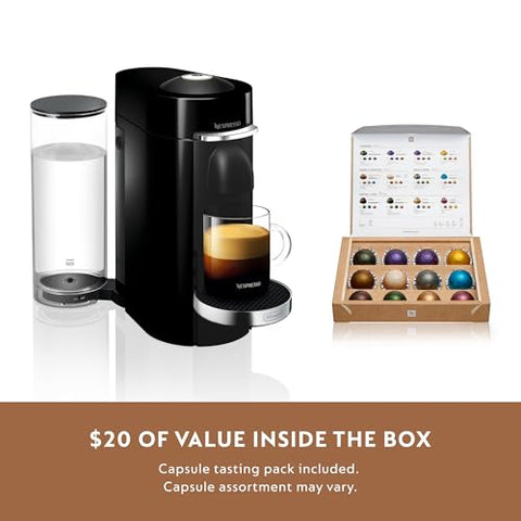 Bandeja ajustable de la Nespresso VertuoPlus Deluxe para distintas alturas.
