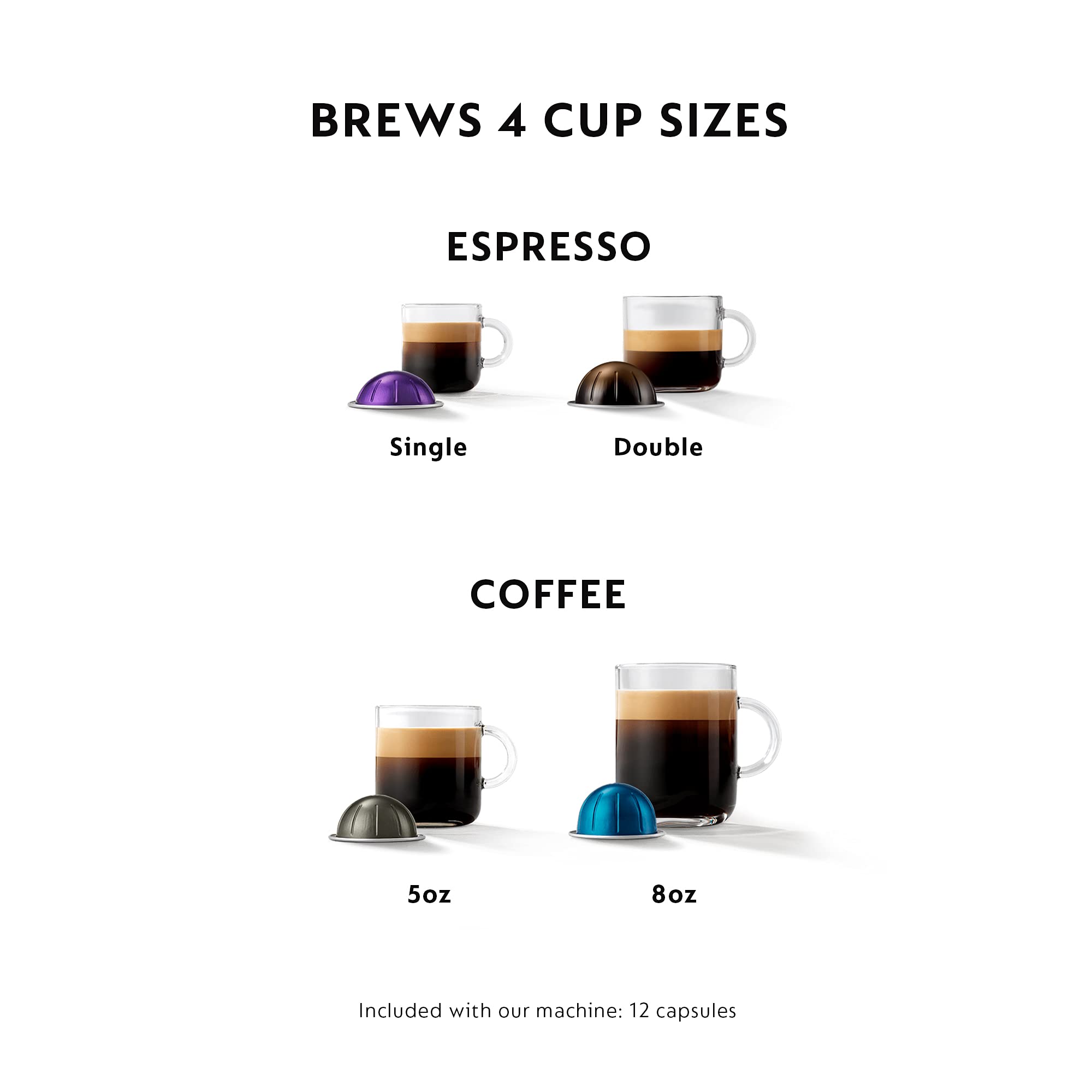 Taza lista para espresso en la Nespresso VertuoPlus Deluxe.