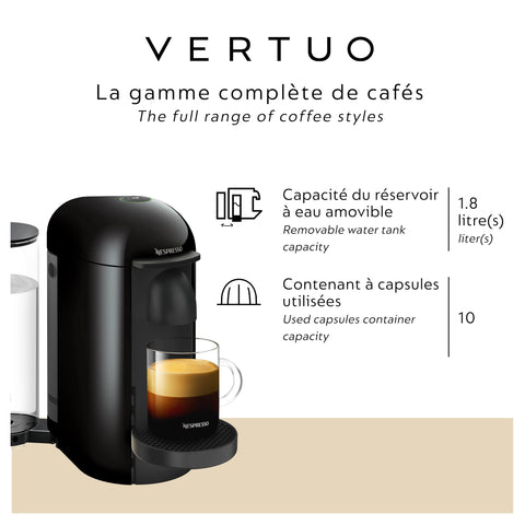 Cuatro tamaños de bebida: espresso, doble espresso, gran lungo y café.