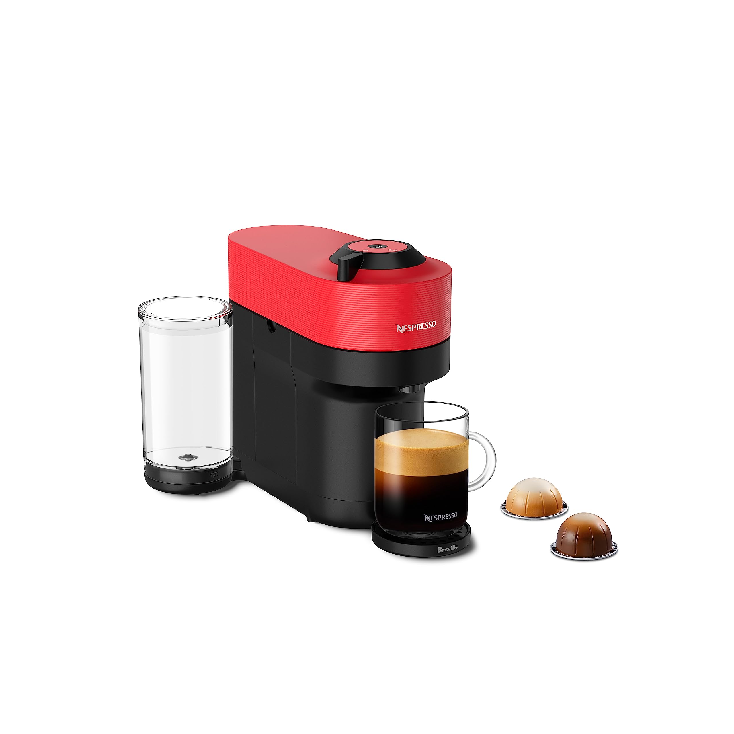 La Nespresso Vertuo Pop+ frente demuestra su diseño compacto ideal para cocinas pequeñas.