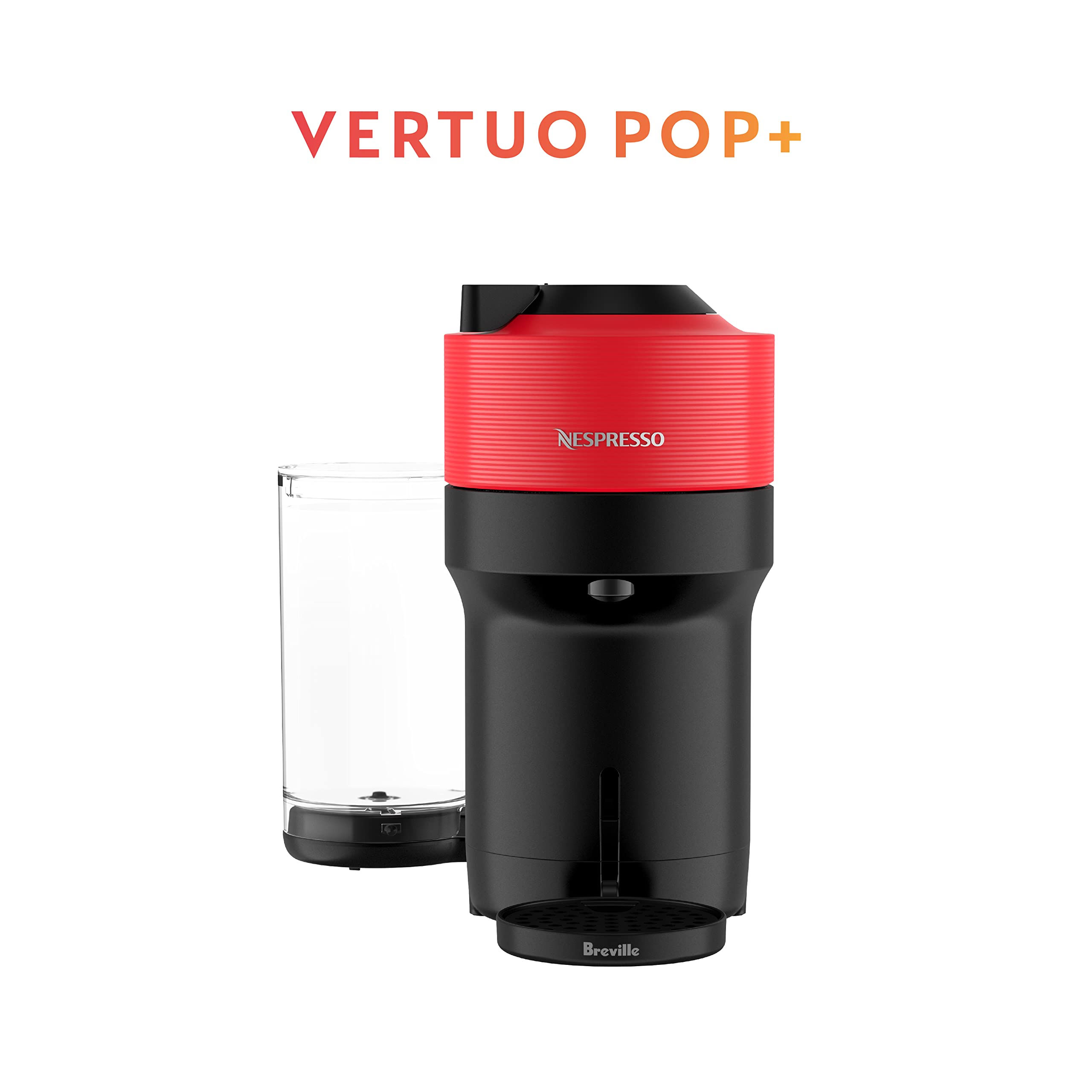 La Nespresso Vertuo Pop+ lateral con tanque de agua accesible.