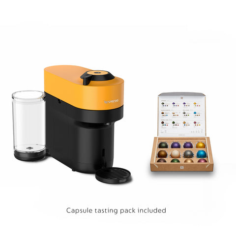 Nespresso Vertuo Pop+ lectura de cápsula para aroma y crema.