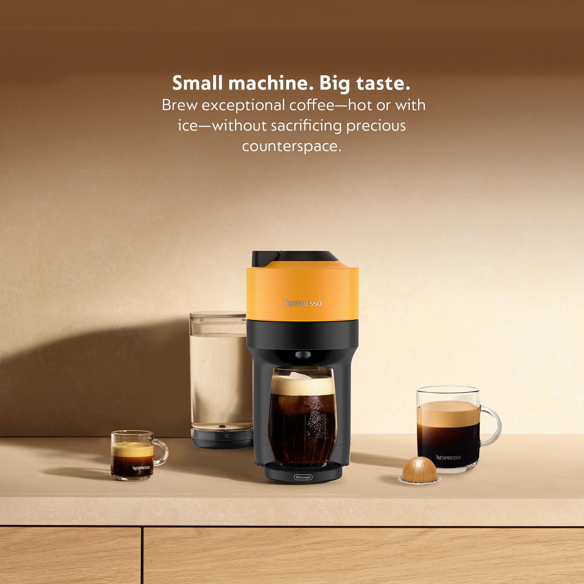 Nespresso Vertuo Pop+ tanque de agua lateral facilita la recarga rápida.