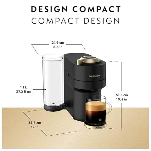 Una taza de espresso preparado por la Vertuo Pop+ con acabado perfecto