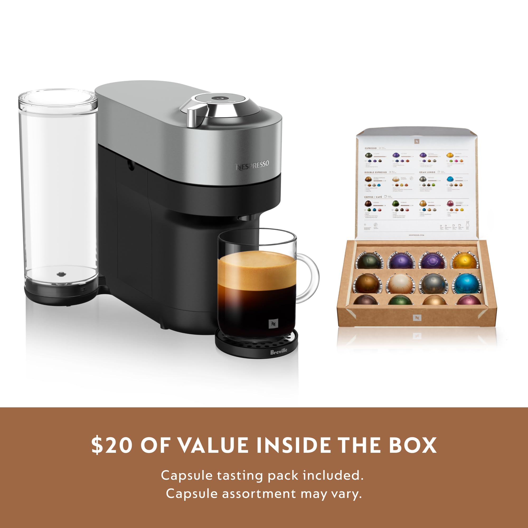 Nespresso Vertuo Pop+ Deluxe diseño compacto, encaja en cocinas pequeñas.