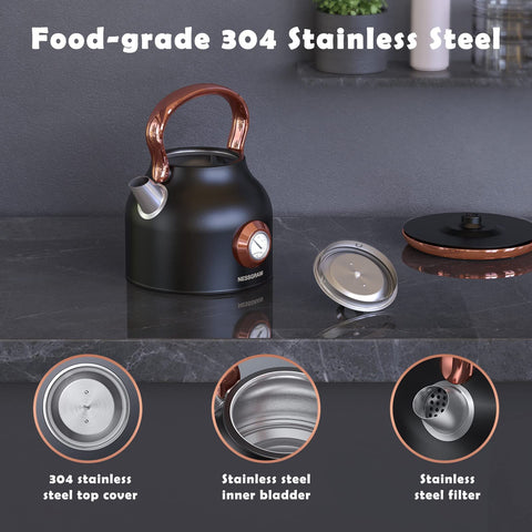 Capacidad de 1.7L de NESSGRAIM, ideal para varias tazas