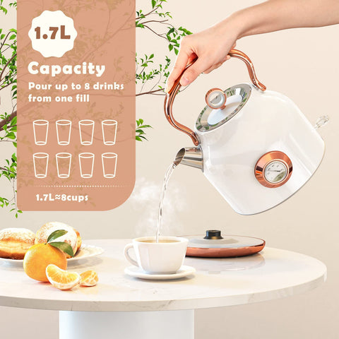 NESSGRAIM tetera eléctrica rápido de 1500 W para té y café