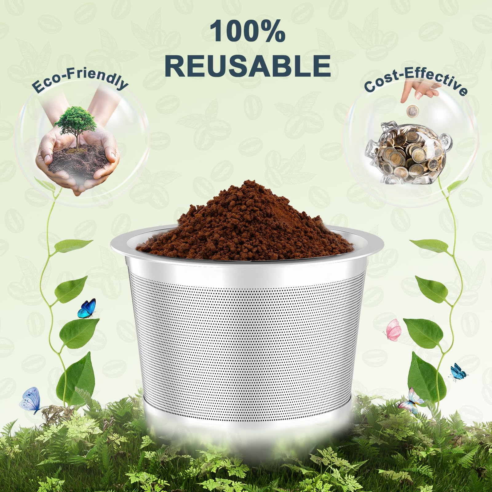 NESSUS conjunto incluye 4 cápsulas reutilizables para Keurig.
