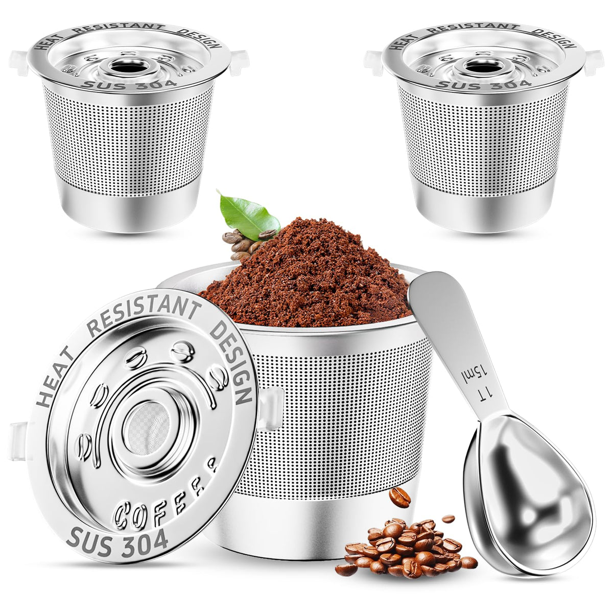 nessus tres-pack cápsulas reutilizables para Keurig 1.0, ahorro de plástico