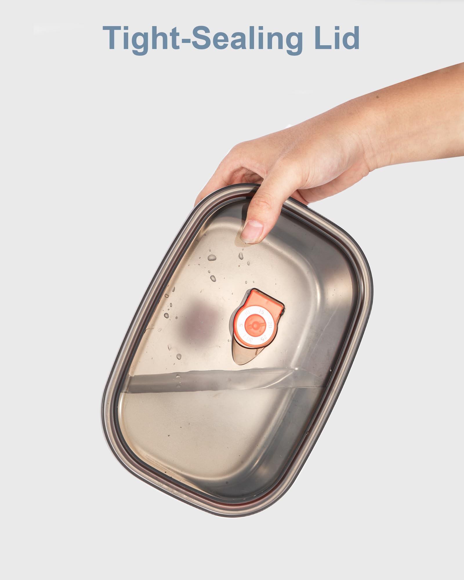 NestDin contenedor de acero inoxidable 1.5L, duradero y apto para el refrigerador.