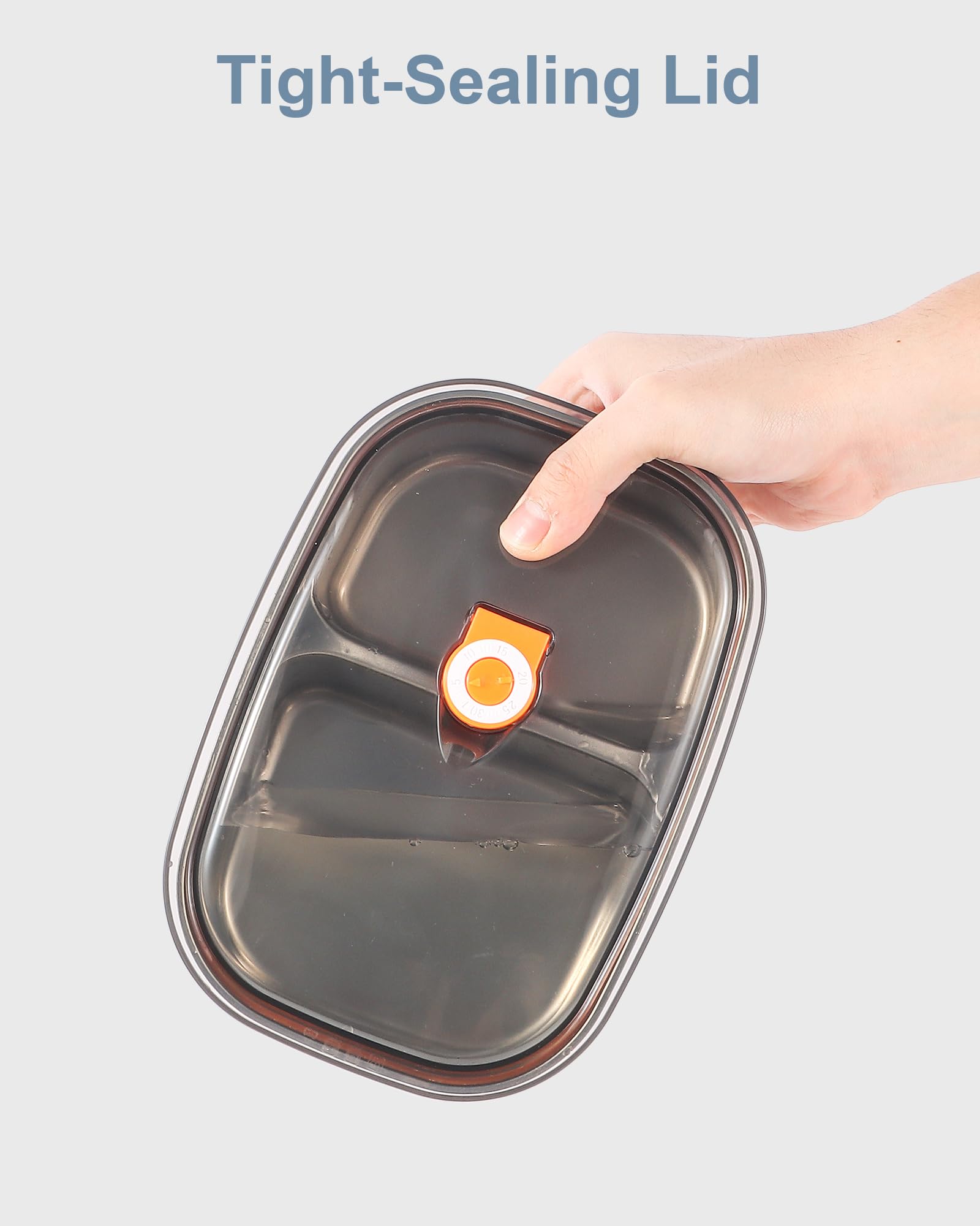 NestDin tapa segura mantiene fresco el contenido durante el transporte.