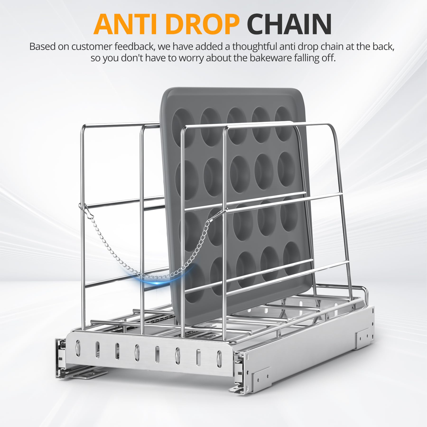 NestSprout cadenas antideslizantes aumentan la seguridad durante el movimiento.
