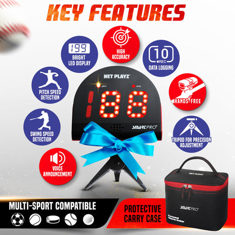 NET PLAYZ Speed Radar con pantalla LED grande facilita lectura durante entrenamientos