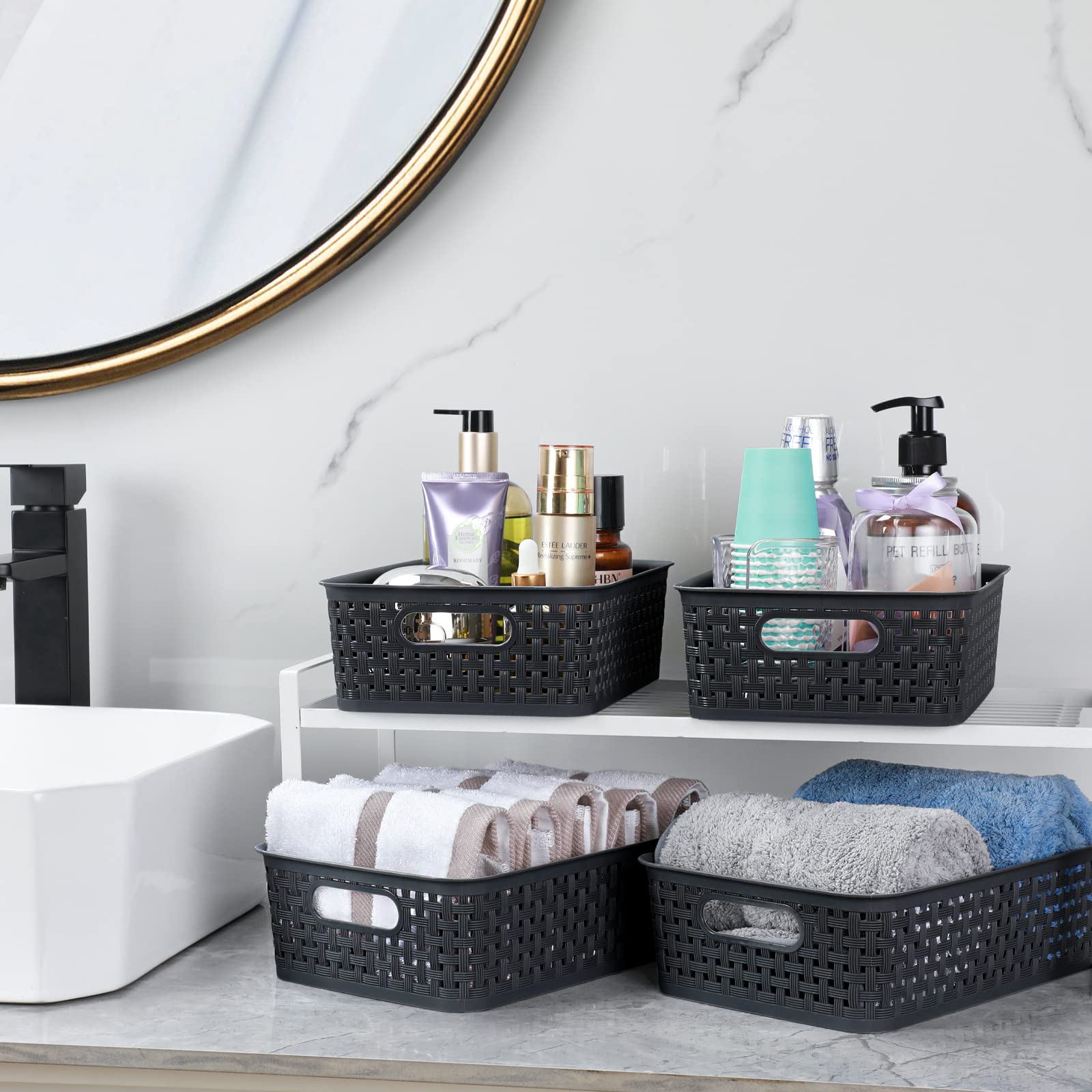 Cestas Netany para lavadero, agrupan productos de limpieza de forma ordenada.